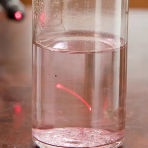 Demonstrating the Faraday-Tyndall effect using a laser pointer