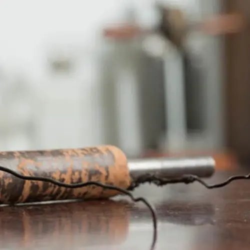 Michael Faraday's generator from a side angle
