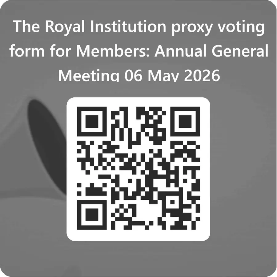Scannable QR code to register proxy voting