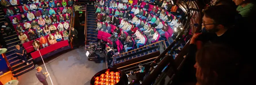 The theatre during the 2024 Christmas Lectures with Chris van Tulleken