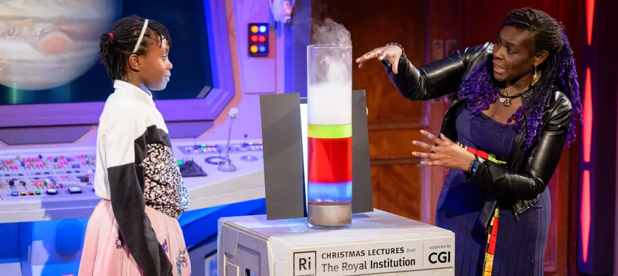 Maggie Aderin-Pocock during the 2025 Christmas Lectures