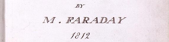 A portion of a handwritten note by Michael Faraday from 1812
