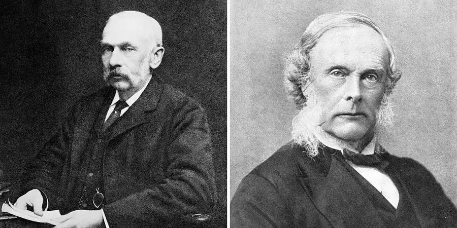 Left: Rickman Godlee. Right: his uncle, Joseph Lister