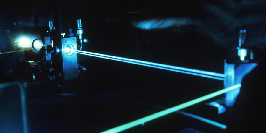A blue/green argon ion laser