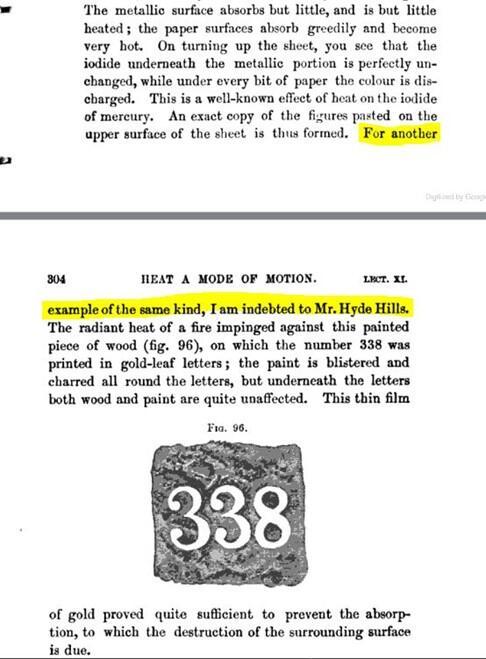 A close-up of the text 'Heat: A mode of motion' by John Tyndall