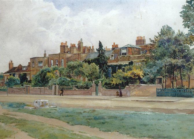 houses on a river bank