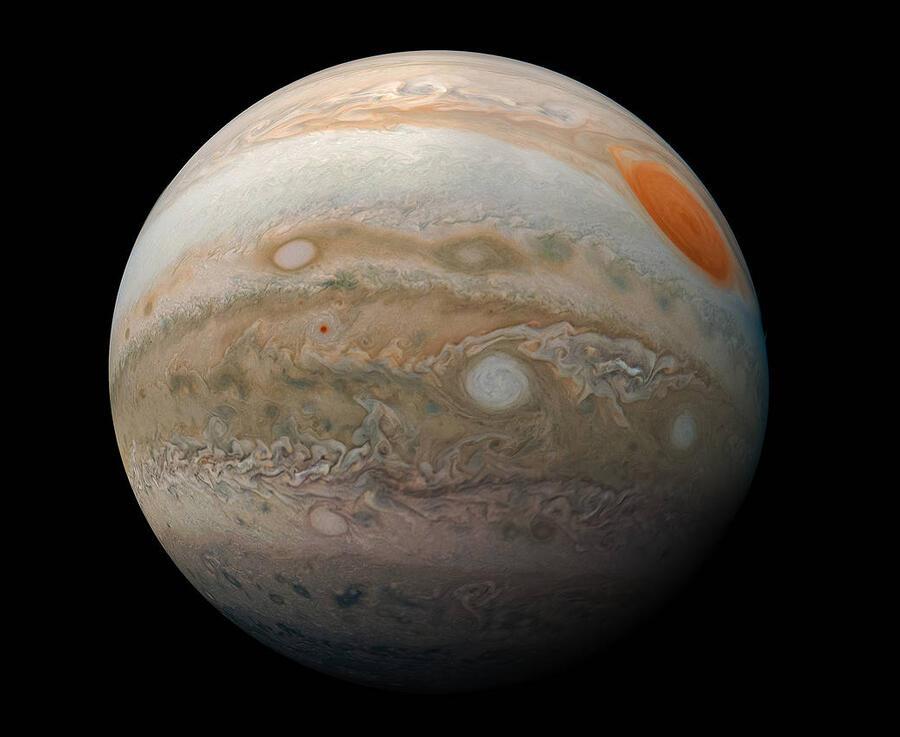 A photograph of Jupiter