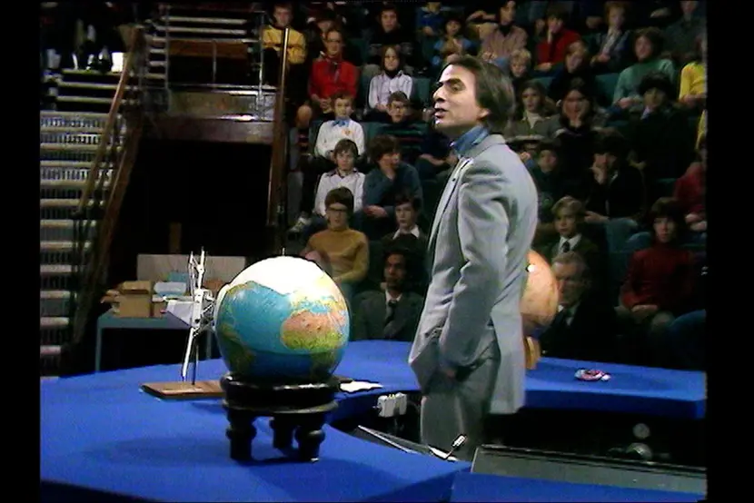 Carl Sagan giving the CHRISTMAS LECTURES in 1977