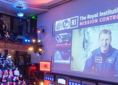 British ESA astronaut Tim Peake taking part in the 2015 CHRISTMAS LECTURES