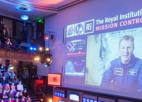 British ESA astronaut Tim Peake taking part in the 2015 CHRISTMAS LECTURES