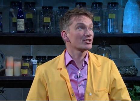 A still of Peter Wothers during his CHRISTMAS LECTURE