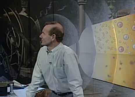 A still from the 1993 CHRISTMAS LECTURE with Frank Close