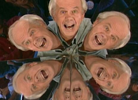 A kaleidoscope image of Ian Stewart