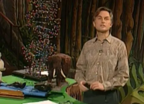 Richard Dawkins speaking in the Ri theatre 