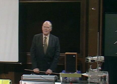 RV Jones speaking in the Ri Theatre