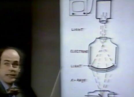 A still from the 1975 CHRISTMAS LECTURES