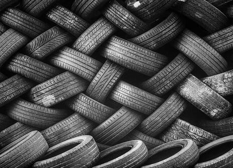 A pile of car tires