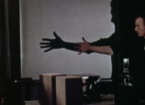 A still from one of Lawrence Bragg's lectures