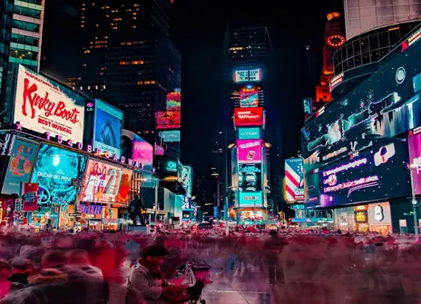 Busy night in Times square 