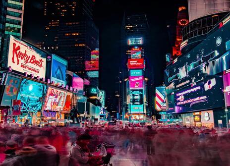 Busy night in Times square 