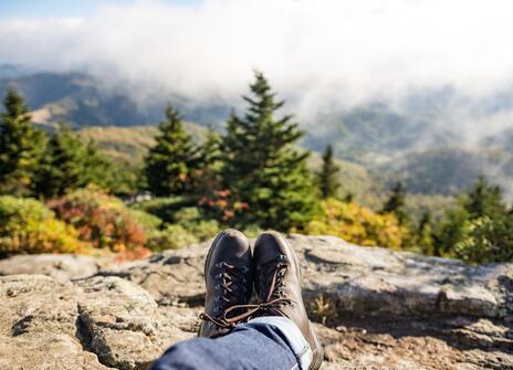 Resting over a valley