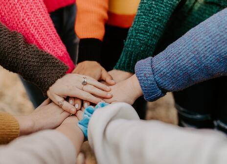 hands together