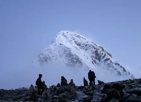 Mount Everest Summit seen from base camp
