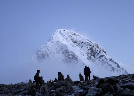 Mount Everest Summit seen from base camp