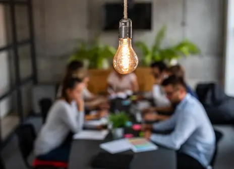 People sitting around a table working