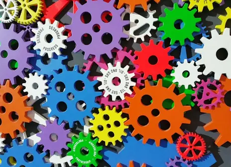 Colourful cogs