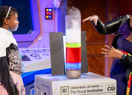 Maggie Aderin-Pocock during the 2025 Christmas Lectures