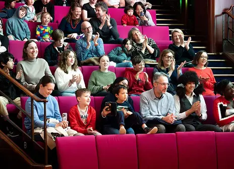 Audience in the Ri Theatre during a talk