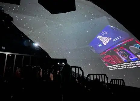 An audience watching 2025 christmas lectures at Jodrell Bank