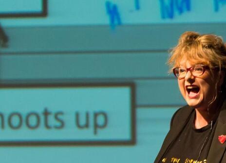 Prof Sophie Scott on stage at Ada Lovelace Day 2013