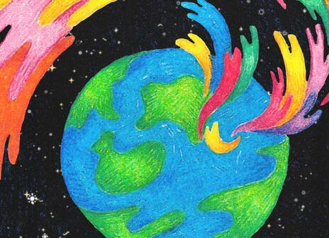 Planet Earth from space.