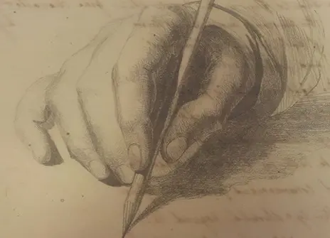 An example of some of the unique items in the archive: A pencil sketch done by John Davy while travelling in the Caribbean.
