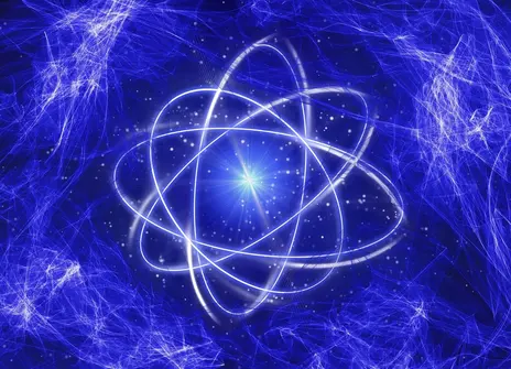 Stylised image of an atom