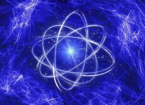 Stylised image of an atom