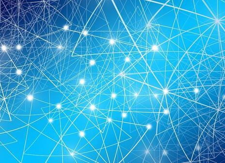 Abstract image of a network representing algorithms