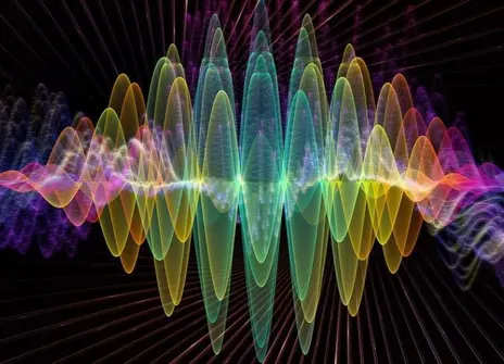 A coloured image of waves