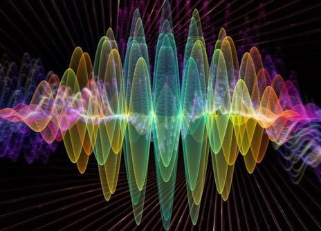 A coloured image of waves