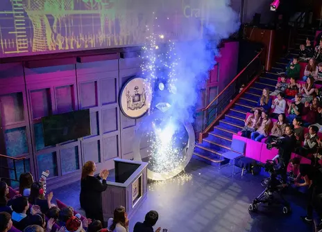 Sue Black in the theatre for the 2022 CHRISTMAS LECTURES