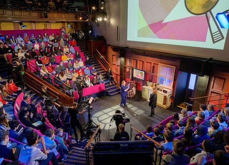 Sue Black in the theatre for the 2022 CHRISTMAS LECTURES