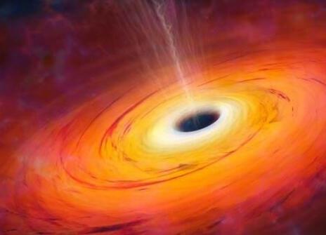 An image of a black hole
