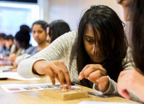 girl building something