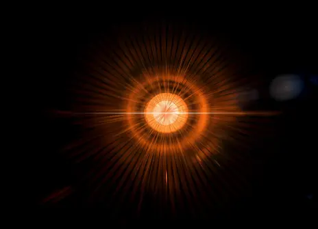 Abstract image of particle being accelerated