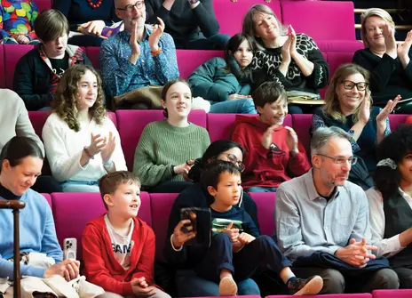 Crowd of people in a lecture hall
