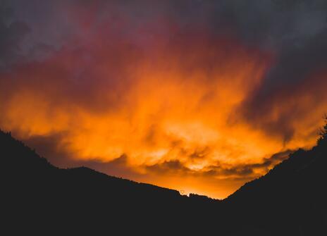 a cloudy sunset