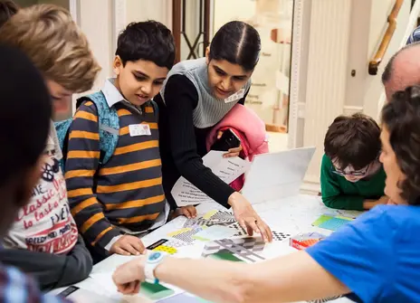 Participants looking at images of fractals