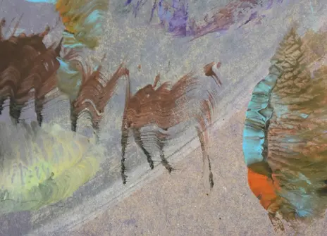 Abstract cave-style painting